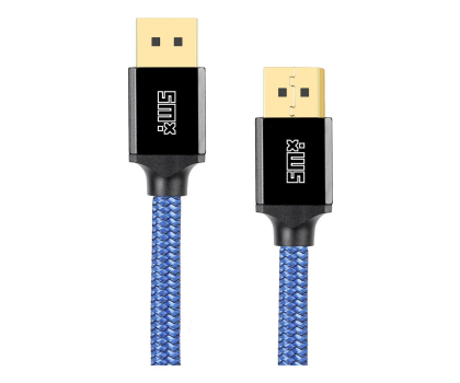 Kabel komputerowy Silver Monkey X Kabel DisplayPort 2.0 Ultra w oplocie 3m niebieski SMXA012
